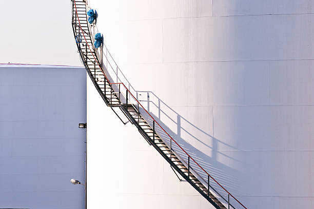 istock white tanks in tank farm with blue sky 178764980