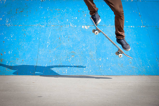 istock Skater jumps high in air under extrem-park 178765724