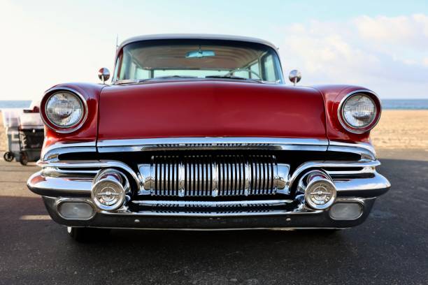istock Front view of 1950s vintage classic car 1787670920