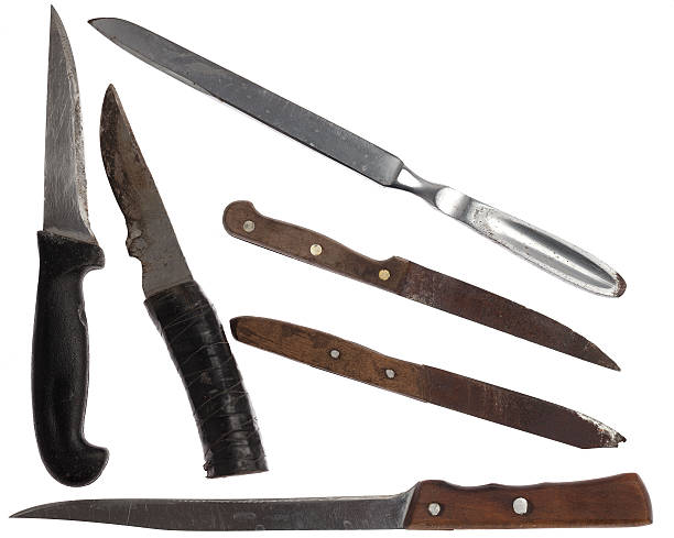 istock Set of old kitchen knifes. 178767825