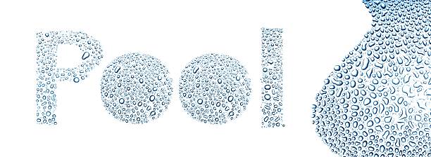 istock Pool made of water drops, background on white 178767948