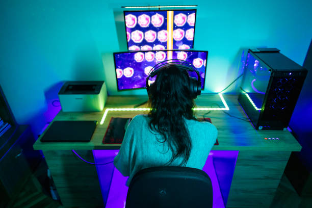 istock Woman playing a video game 1787696970