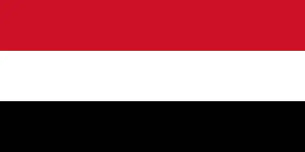 Vector illustration of Yemen National Flag
