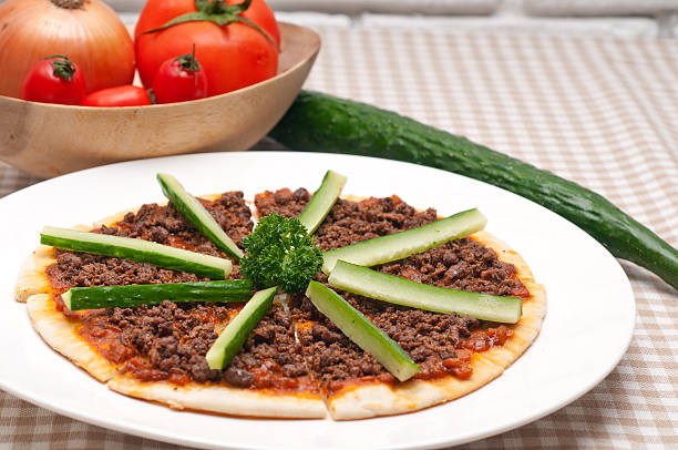 istock Turkish beef pizza with cucumber on top 178771266