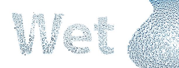 istock Wet made of water drops, background on white 178771466
