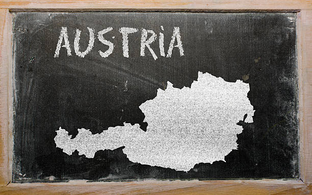istock outline map of austria on blackboard 178771474
