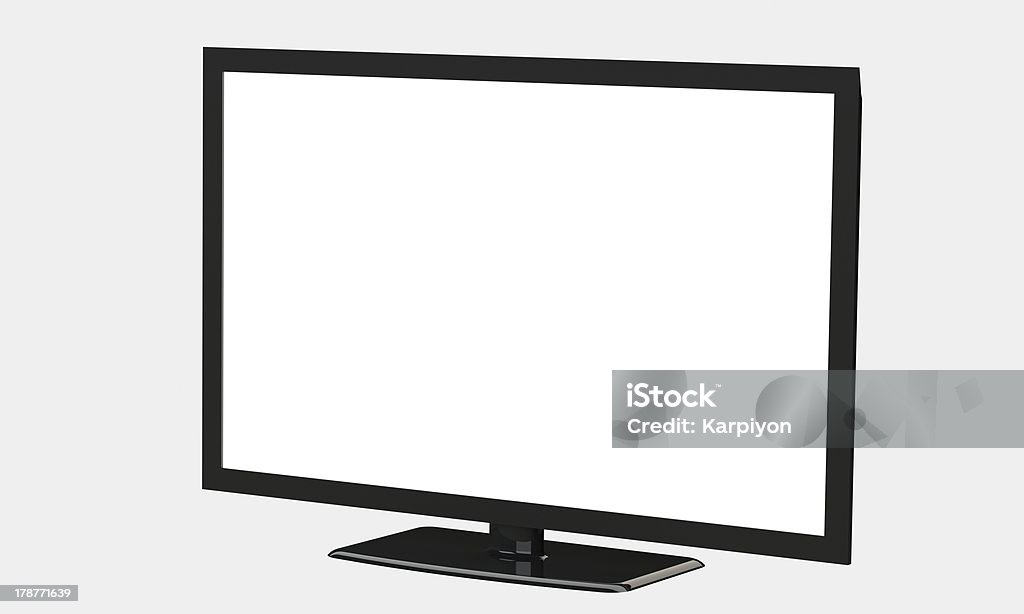 평면 led TV lcd 모니터 화면 흰색 바탕에 그림자와 - 로열티 프리 0명 스톡 사진