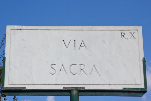 Ancient Via Sacra in Rome, Italy
