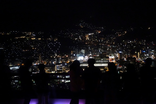 Night view from Nagasaki Inasayama Park, one of Japan's three major night views