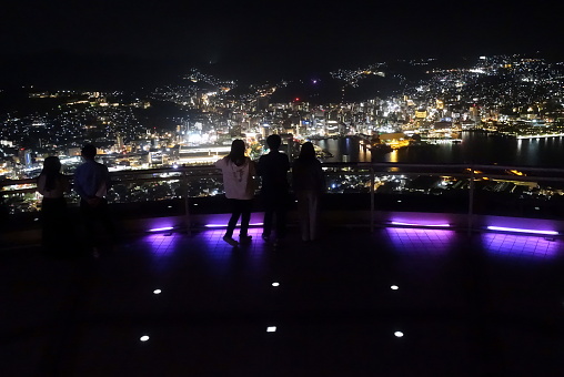Night view from Nagasaki Inasayama Park, one of Japan's three major night views