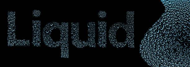 istock Liquid made of water drops, background on black 178772530