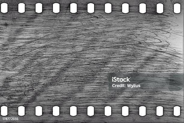 Old Grunge Filmstrip Stock Photo - Download Image Now - Black And White, Black Color, Blank