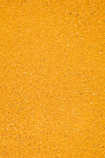 turmeric powder textured background, close up