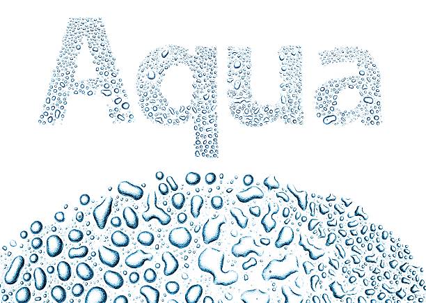 istock Aqua made of water drops, background on white 178774552