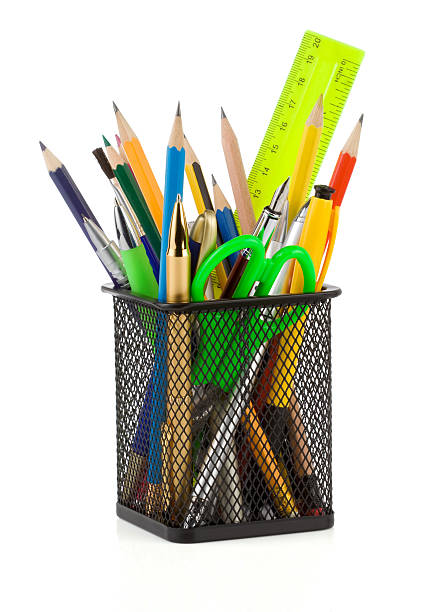 istock holder basket and office supplies isolated on white 178775441