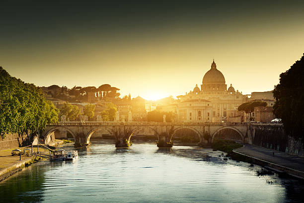 istock view on Tiber and St Peter Basilica in Vatican 178775514