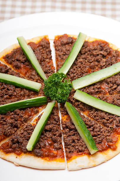 istock Turkish beef pizza with cucumber on top 178777552