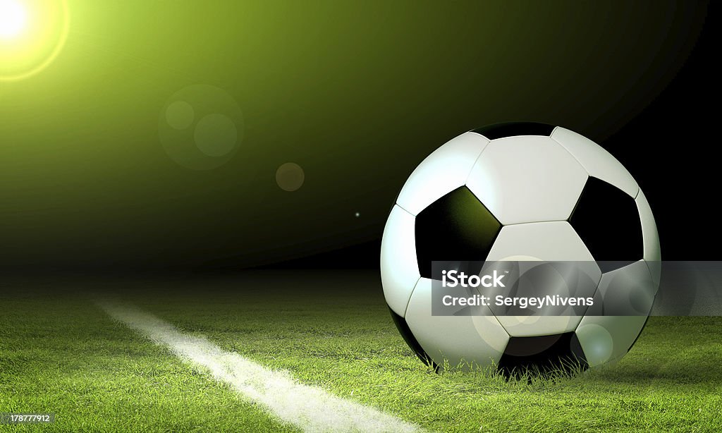 Schwarz und Weiß Fußball-Spielball - Lizenzfrei Aktivitäten und Sport Stock-Foto