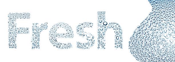 istock Fresh made of water drops, background on white 178777966