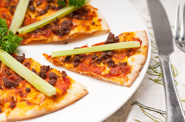istock Turkish beef pizza with cucumber on top 178778453