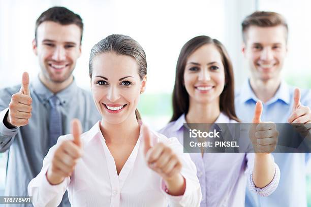 Business Team With Thumbs Up Stock Photo - Download Image Now - Adult, Adults Only, Beautiful People