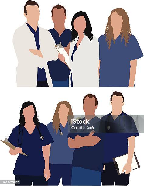 Team Of Medical Professionals Stock Illustration - Download Image Now - Nurse, Doctor, Vector