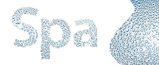 istock Spa made of water drops, background on white 178780570