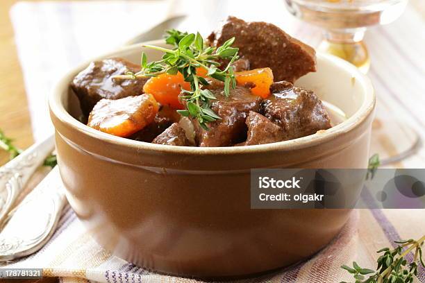 Beef Goulash With Vegetables And Herbs Stock Photo - Download Image Now - Beef, Beef Stew, Bell Pepper