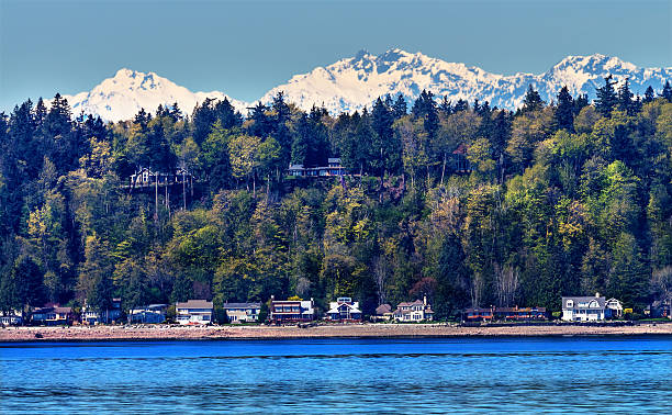 istock Bainbridge Island Puget Sound Snow Mountains Washington 178781649