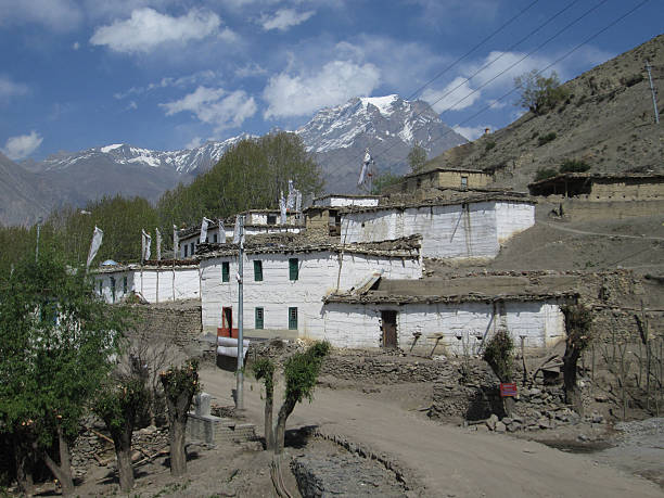 istock Village Khingar, roofs with firewood on top 178782214