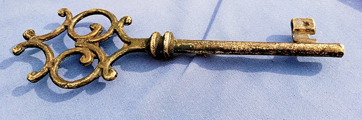 Antique big metal key