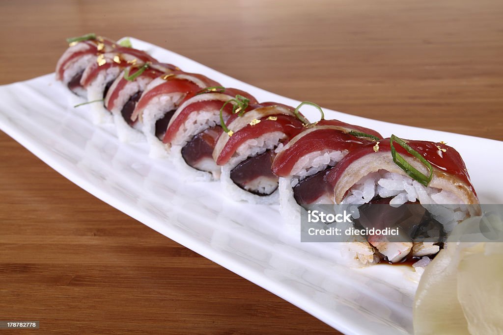 Прямоугольный тарелку суши - Стоковые фото Без людей роялти-фри