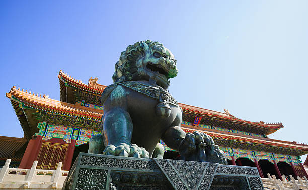 istock bronze lion in the Forbidden City 178782817