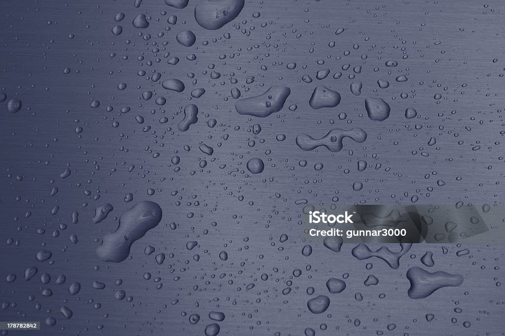 Gotas de água sobre metal superfície - Royalty-free Alumínio Foto de stock