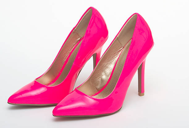 Eik Londen Stadscentrum Neon Pink Heels Stock Photo - Download Image Now - High Heels, Hot Pink,  Cut Out - iStock