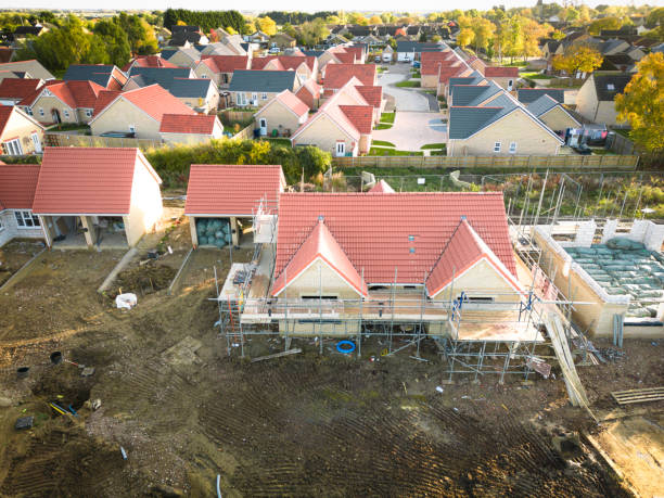 istock New built detached bungalows seen at various stages of development. 1787833126