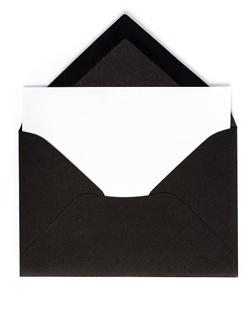 negro sobre (clipping path (borde de corte)) - manilla envelope fotografías e imágenes de stock