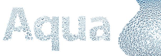 istock Aqua made of water drops, background on white 178784366