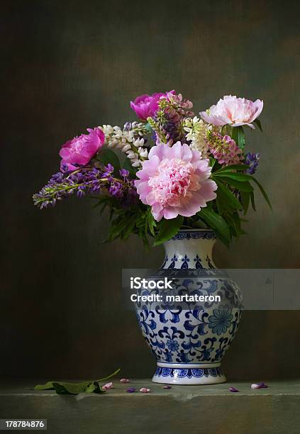 Still Life With Peonies Stock Photo - Download Image Now - Flower, Vase, Still Life
