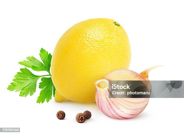 Spices Stock Photo - Download Image Now - Lemon - Fruit, Garlic, Pepper - Seasoning