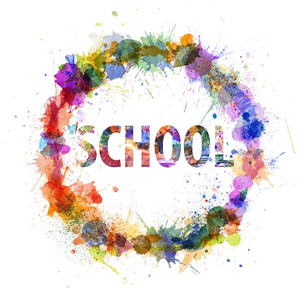 istock School concept, watercolor splashes as a sign 178786365