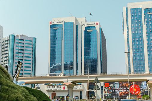 Modern skyscrapers in business district