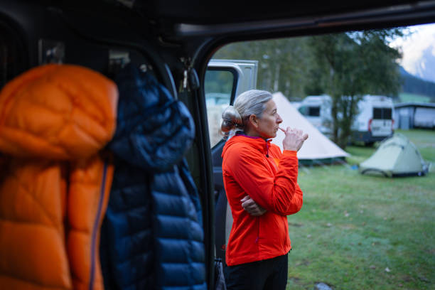 istock cold morning on camping site in the mountains 1787869403