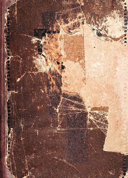 istock Old book cover texture, brown leather and paper 178787395