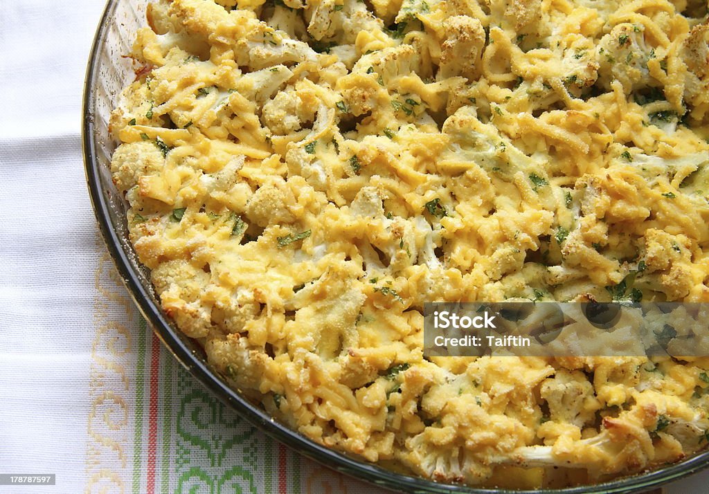 Casserole with cauliflower Casserole with cauliflower and cheese Appetizer Stock Photo