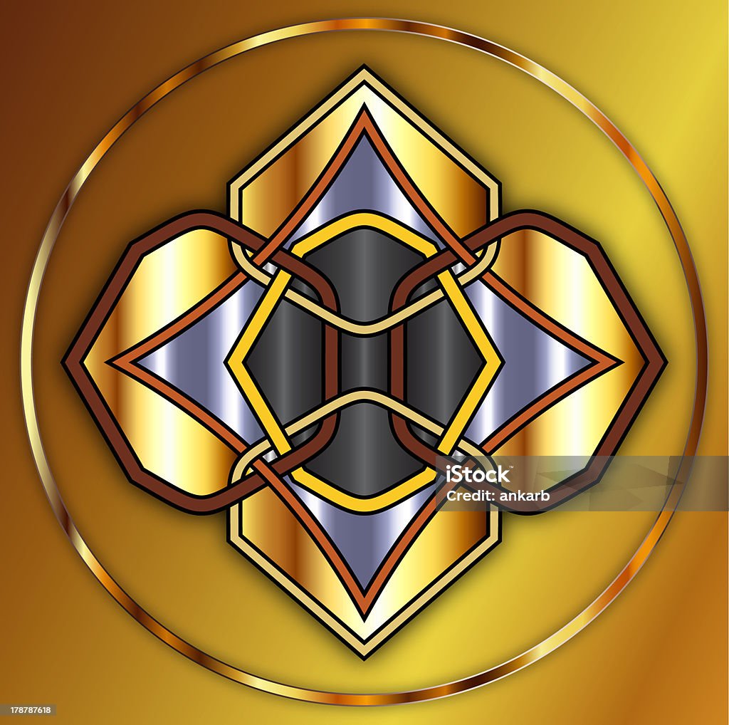 Golden Celtic nó ilustração - Foto de stock de Cultura Indígena royalty-free