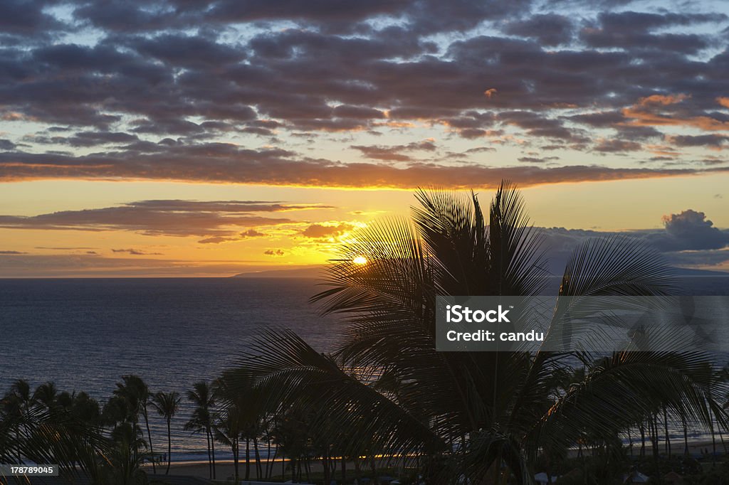 Maui pôr-do-sol - Foto de stock de Acampamento de Férias royalty-free