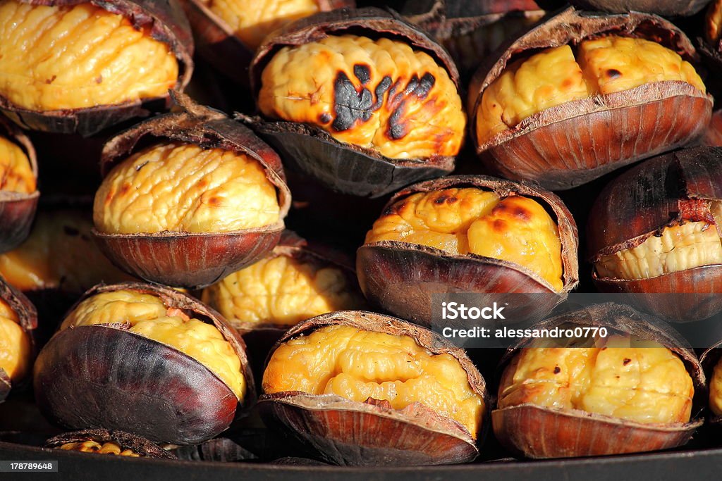 Gegrillte Kastanien - Lizenzfrei Braun Stock-Foto