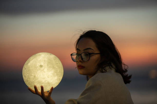 Young woman portrait at sunset.