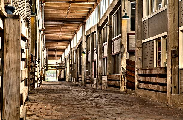 Old Wooden Alley stock photo